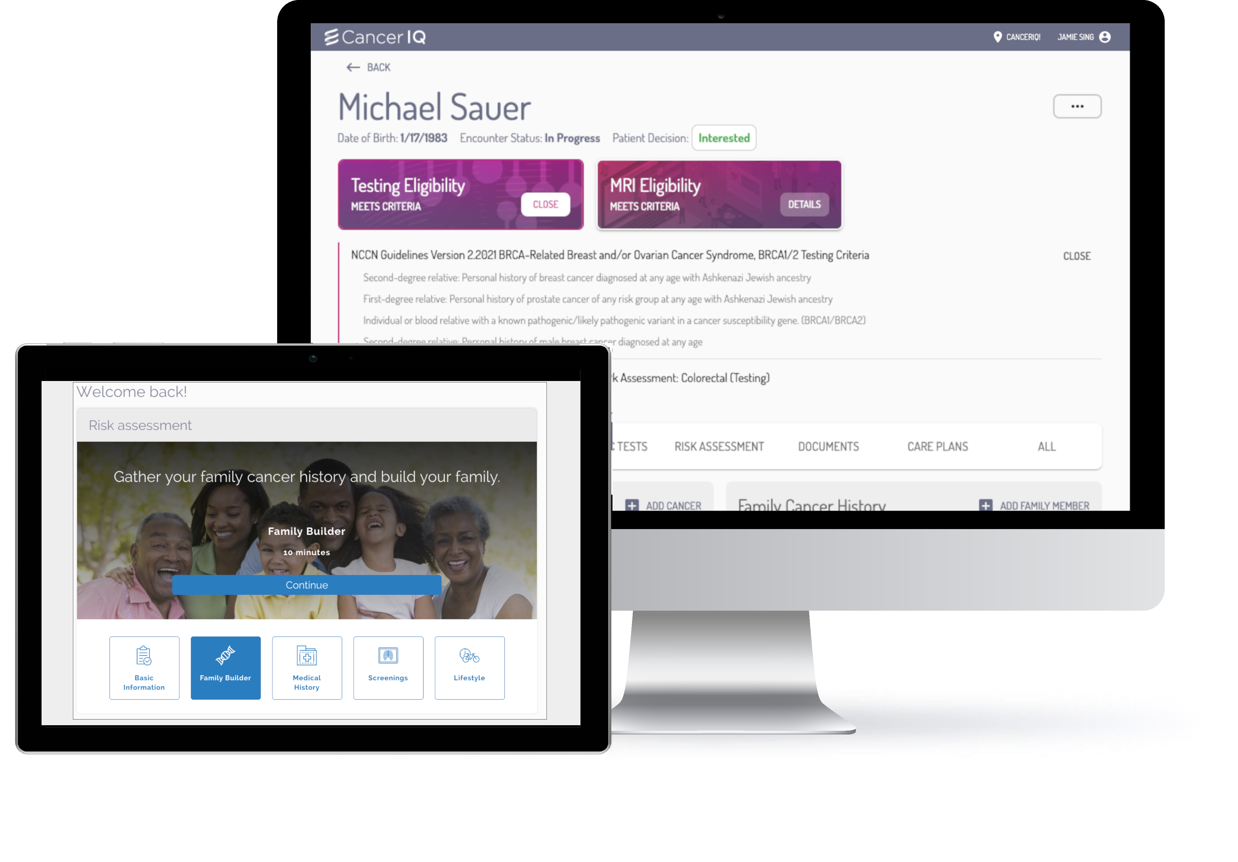 CancerIQ Cancer Risk Assessment Software